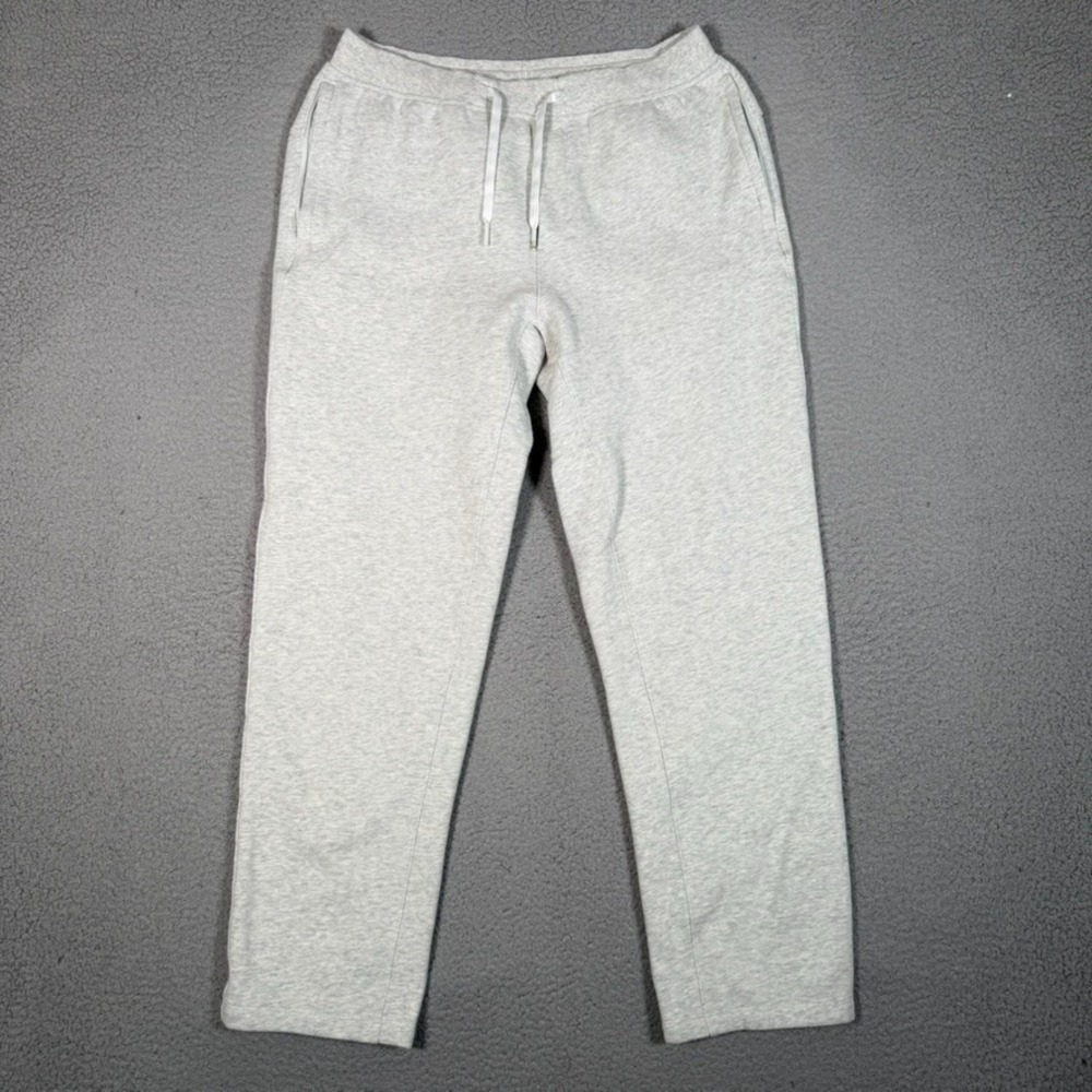Lululemon Steady State Pants Mens Large Heather Gray Relaxed Fit Fleece Pockets